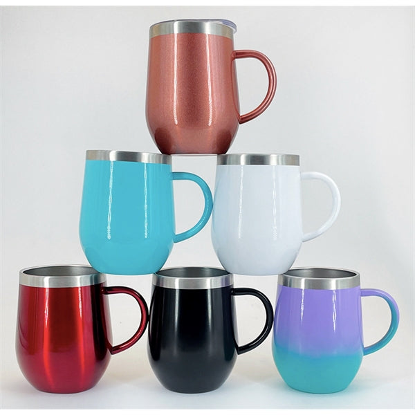 12oz Stainless Steel Mugs with Handle