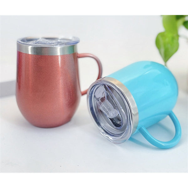 12oz Stainless Steel Mugs with Handle