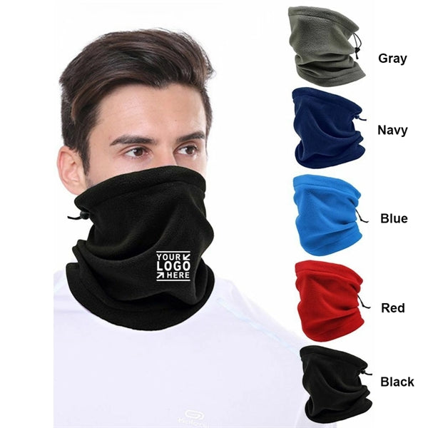 Winter Fleece Drawstring Windproof Gaiter Mask