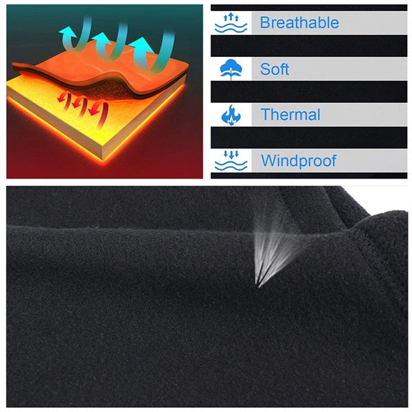 Winter Fleece Drawstring Windproof Gaiter Mask