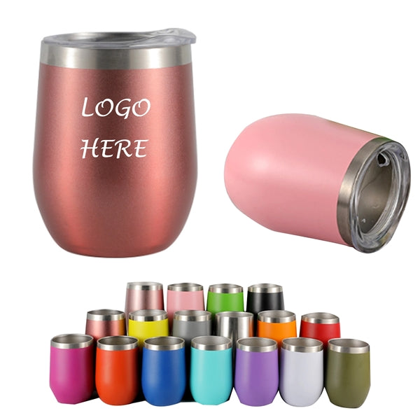12OZ Double -Layer Stainless Steel Egg Shell Cup