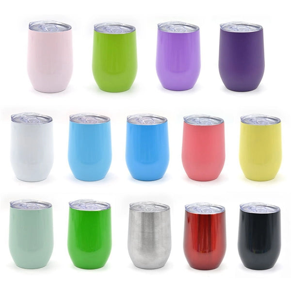 12OZ Double -Layer Stainless Steel Egg Shell Cup