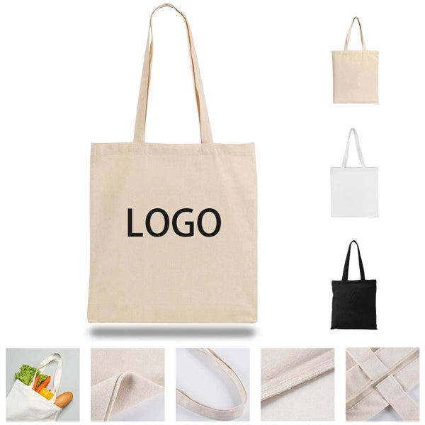 Convention Natural Canvas Tote Bags With Shoulder Strap