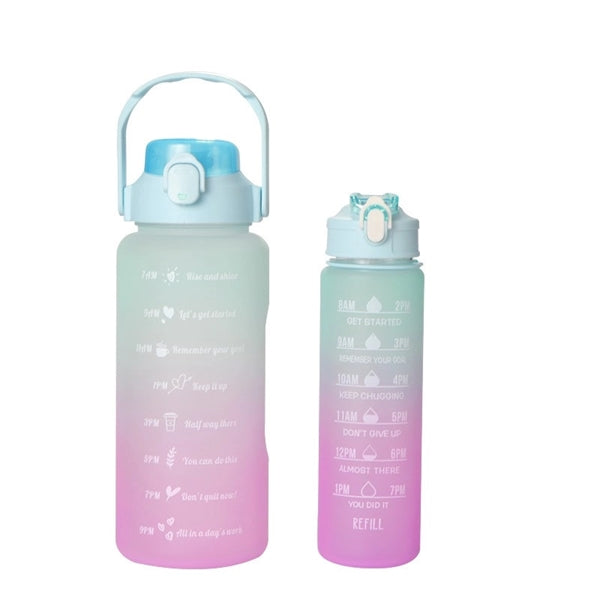 30/68 oz Water Bottle with Straw Motivational Time Marker