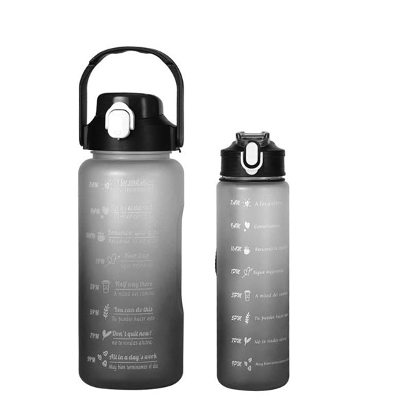 30/68 oz Water Bottle with Straw Motivational Time Marker