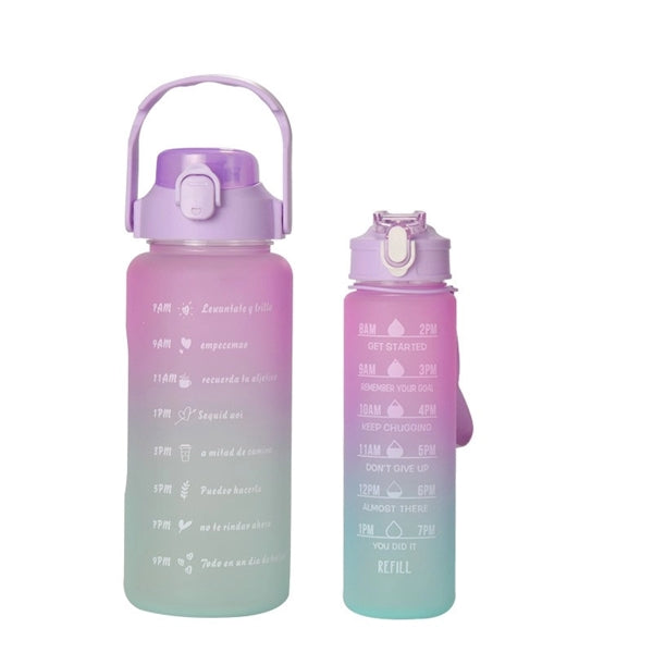 30/68 oz Water Bottle with Straw Motivational Time Marker