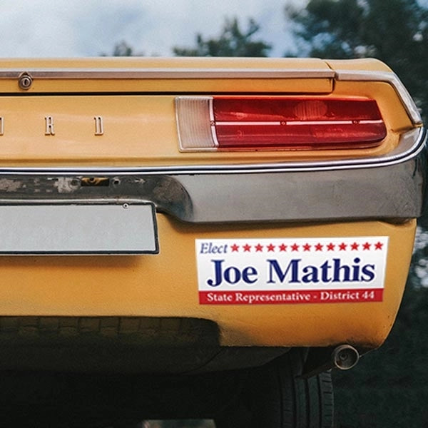 7.5" x 3.75" Custom Shape Bumper Stickers
