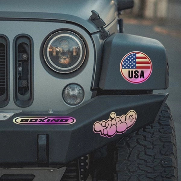 7.5" x 3.75" Custom Shape Bumper Stickers