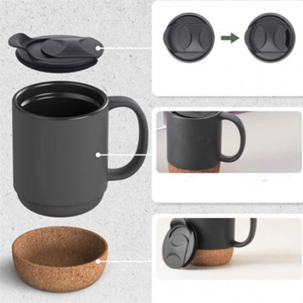 12 Oz Ceramicl Mug With Cork Base