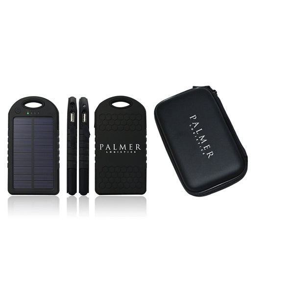 Portable Solar Charger Power Bank Travel Gift Set 5000mah