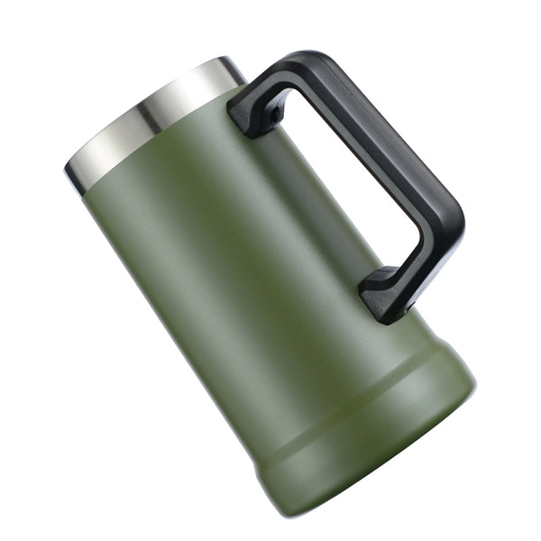 24oz Stainless Steel Beer Mug Stein Tumbler with Handle