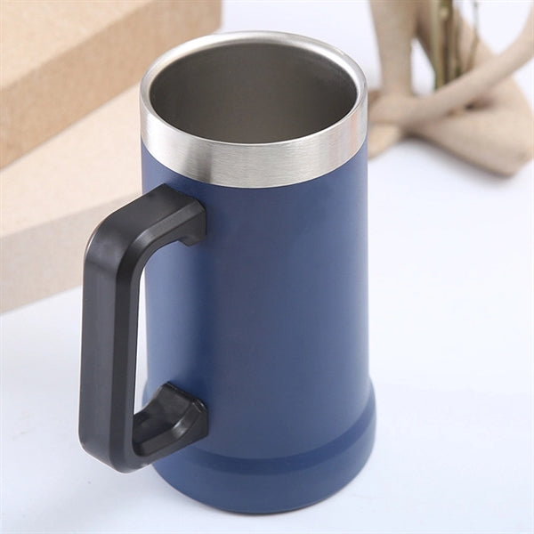 24oz Stainless Steel Beer Mug Stein Tumbler with Handle