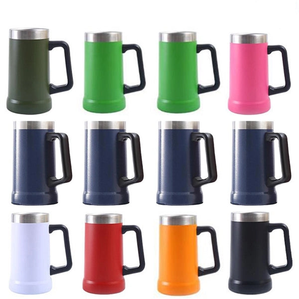 24 oz Classic Insulated Beer Stein Party Mug Tumbler