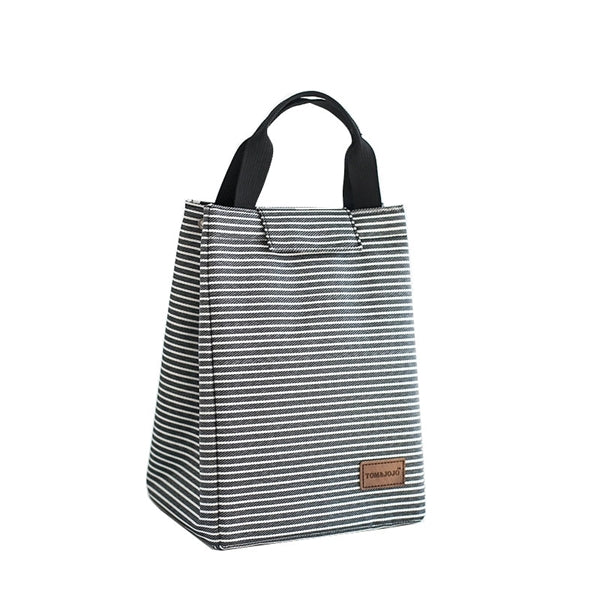 Striped Insulated Lunch/Cooler Tote Bag