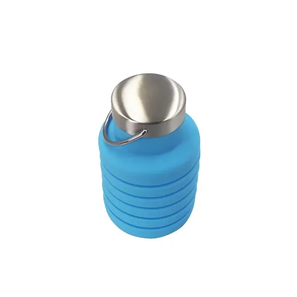 Silicone 17oz Folding Collapsible Travel Sports Water Bottle
