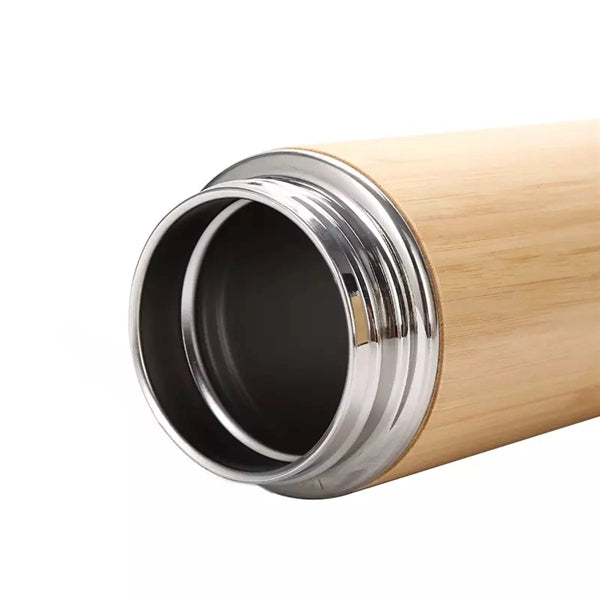 Vacuum Bamboo Water Bottle