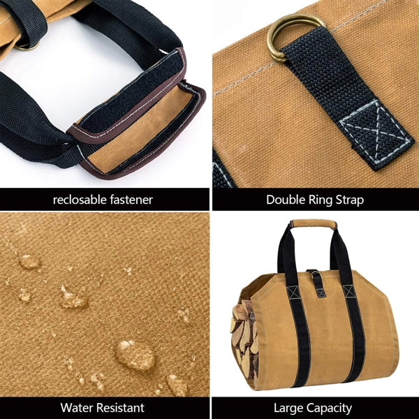 Large Capacity Firewood Carrier Bag