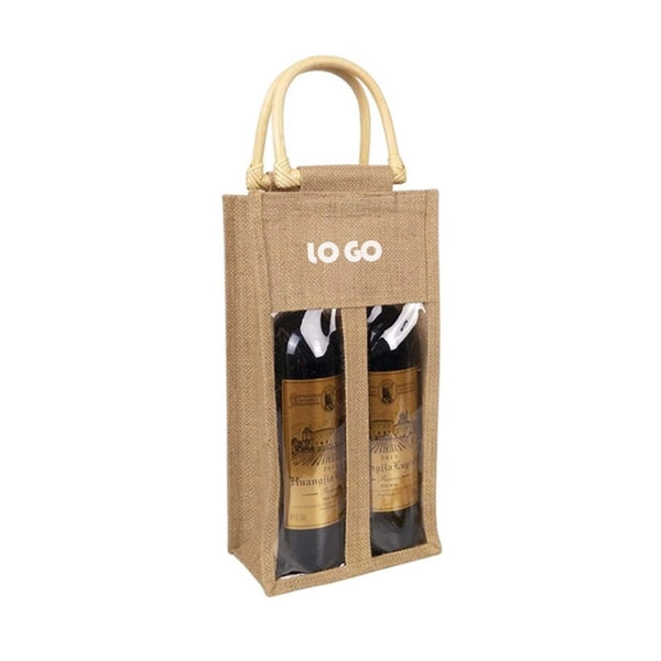 Jute Wine Bottle Bag