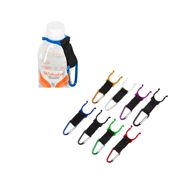 Outdoor Aluminum Carabiner w/Water Bottle Holder Buckle