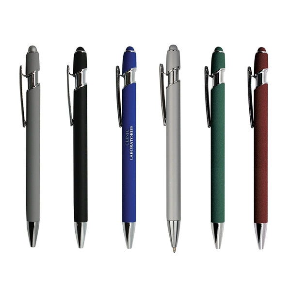 Rubberized Stylus Ballpoint Pen