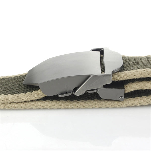 Outdoor Mental Buckle Canvas Belt