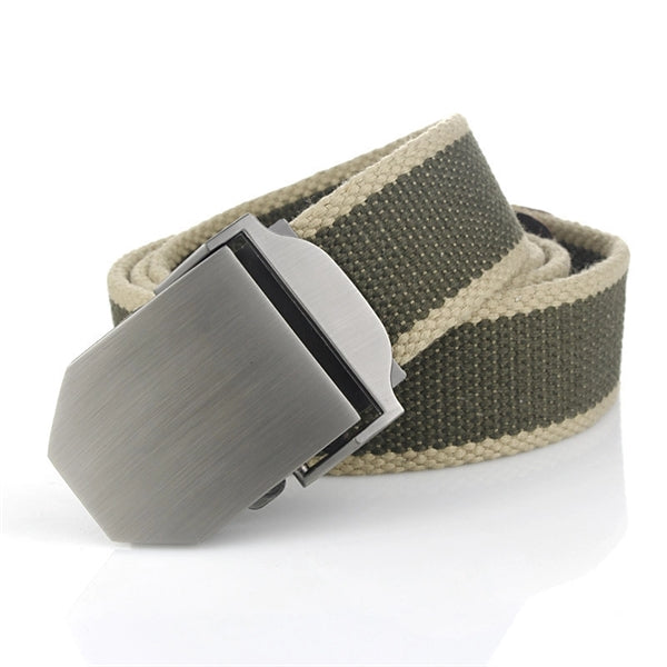Outdoor Mental Buckle Canvas Belt