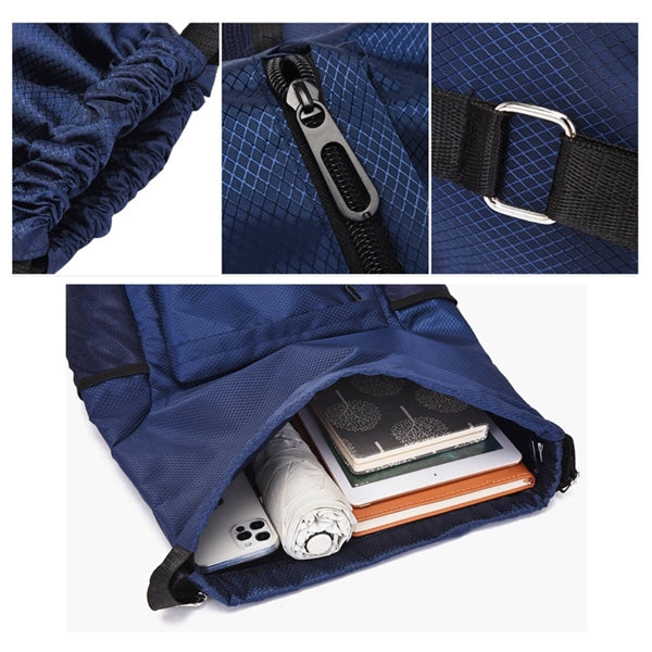 34L Waterproof Drawstring Backpack Gym Sports Travel Bag