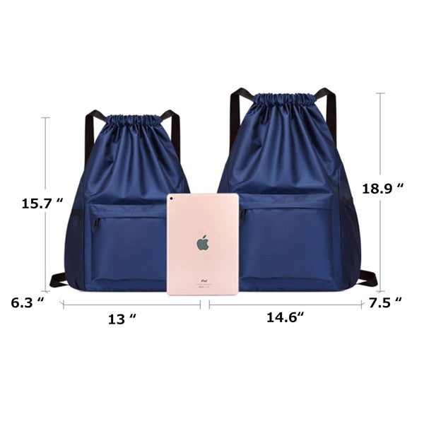 34L Waterproof Drawstring Backpack Gym Sports Travel Bag