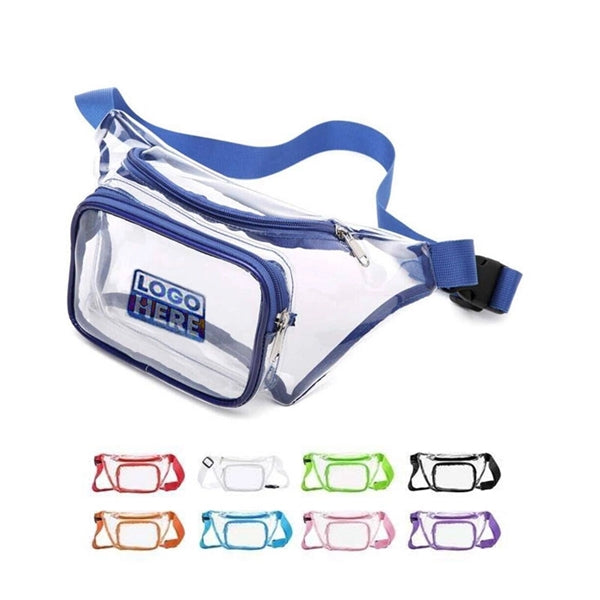 Clear PVC Fanny Pack w/ A Zipper Pockets