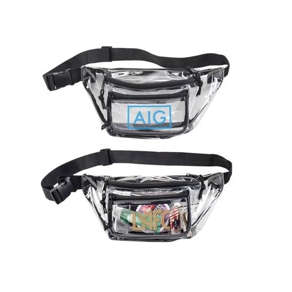 Clear PVC Fanny Pack w/ A Zipper Pockets