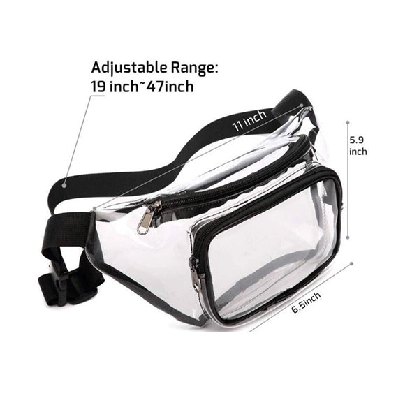 Clear PVC Fanny Pack w/ A Zipper Pockets