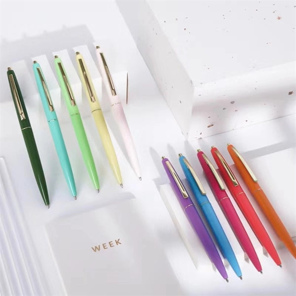 Gold Trim Metal Ballpoint Pen