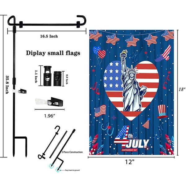 Double Sided Flax Garden Flag