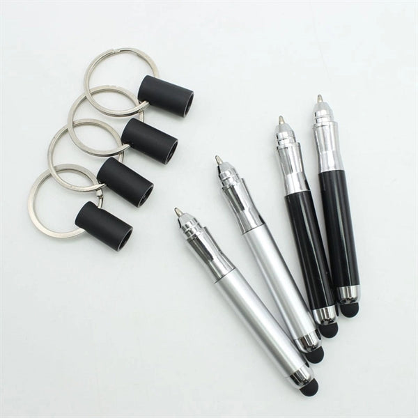 Multifunction Mini Stylus Pen with Loop Keychain