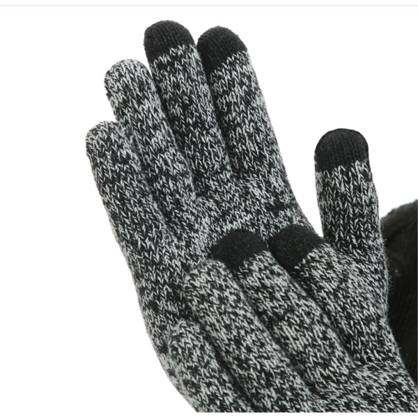 Winter Keep Warm Men Knitted Beanie Scarf Gloves Set