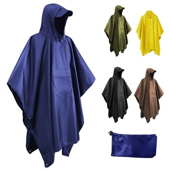 3 In 1 Multifunctional Hiking Camping Raincoat Poncho