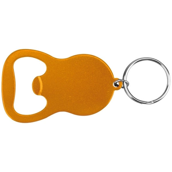 Round bottle opener key chain