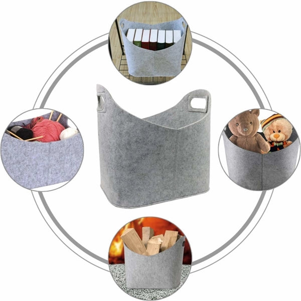 Felt Foldable Laundry Basket Bucket Multi Storage Bin