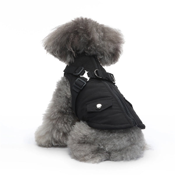 Winter Keep Warm Dog Pet Clothing Zipped Vest