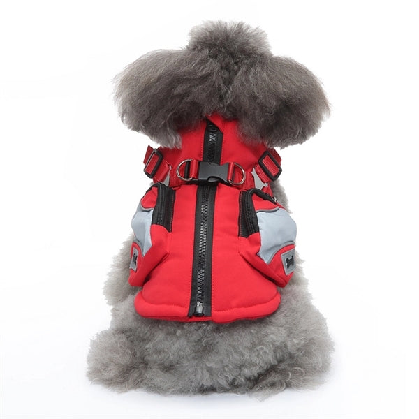 Winter Keep Warm Dog Pet Clothing Zipped Vest