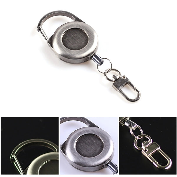 Metal Zinc Alloy Round Badge Reel w/ Keyring