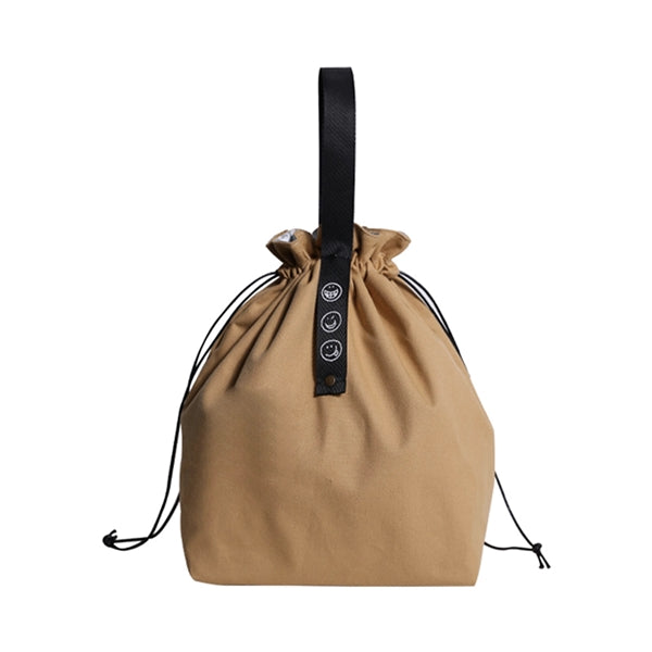Insulated Drawstring Canvas Lunch Bag