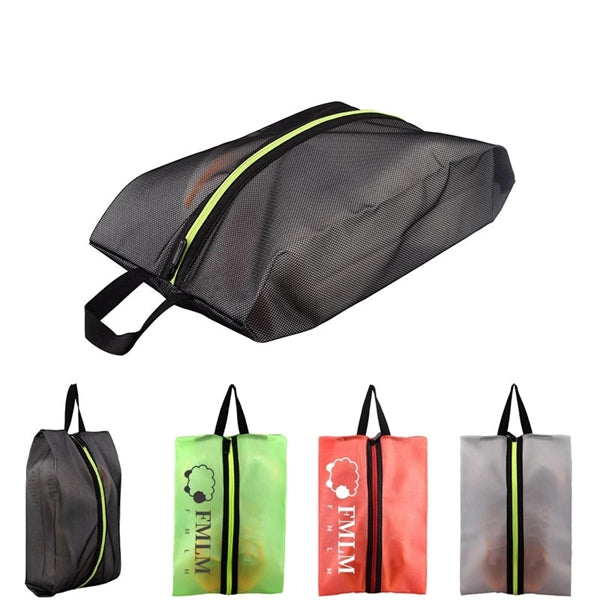 Waterproof Nylon Travel Shoe Bag w/Zipper