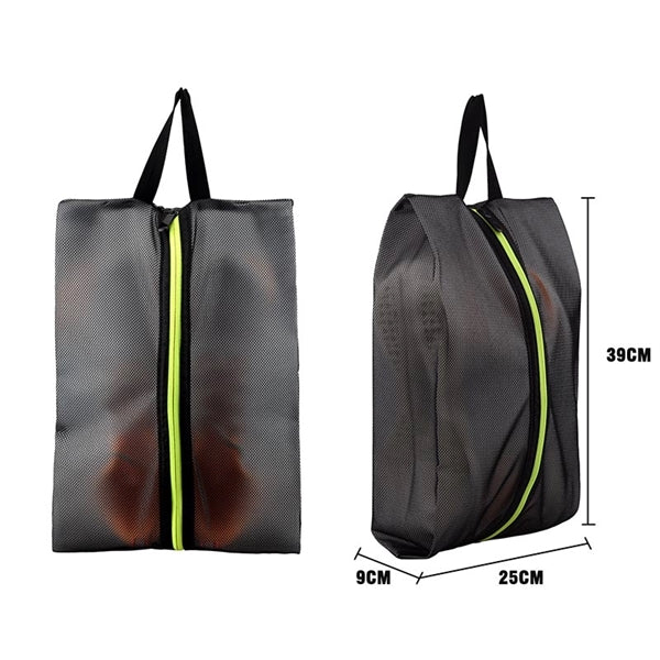 Waterproof Nylon Travel Shoe Bag w/Zipper