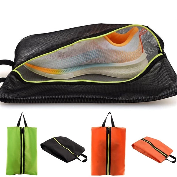 Waterproof Nylon Travel Shoe Bag w/Zipper