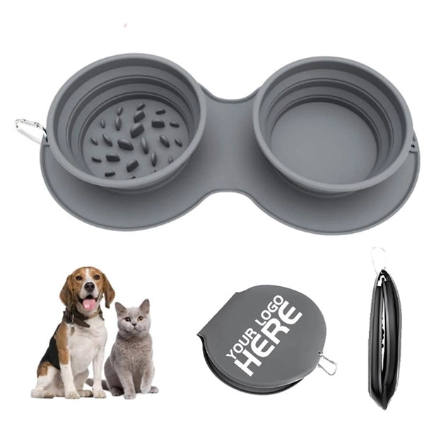Double Collapsible Dog Bowl