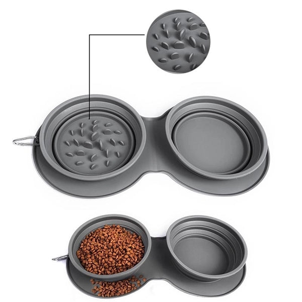 Double Collapsible Dog Bowl