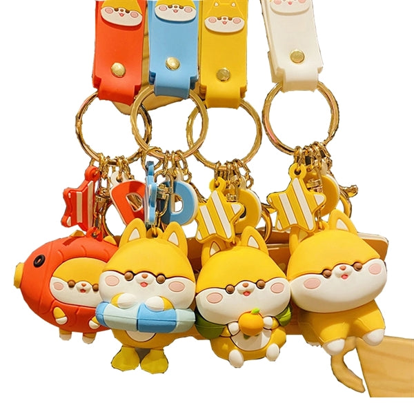 Cute Dog Gift Bag Charms Cartoon Keychains Car Key Ring
