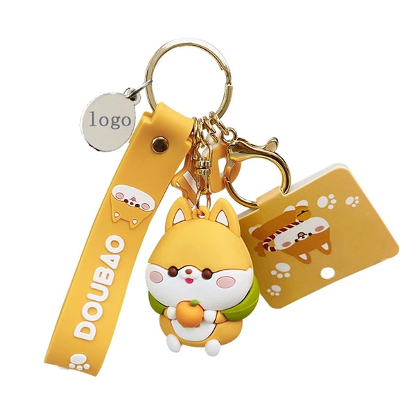 Cute Dog Gift Bag Charms Cartoon Keychains Car Key Ring