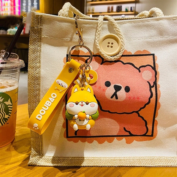 Cute Dog Gift Bag Charms Cartoon Keychains Car Key Ring